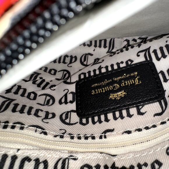 Juicy Couture Clashing Hearts Mini Crossbody Sequins Red Black Cheetah NWT - Picture 5 of 9